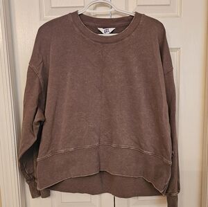 JoyLab Brown Mineral Wash Sweatshirt XL